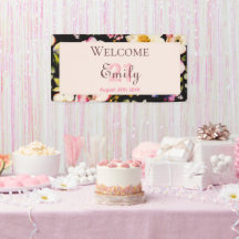 Waterverf Roze & Gele Rozen op Zwart, Verjaardag