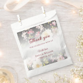 Waterverf Roze Gele Rozen, zwart wazig, Bruiloft Bedankzakje (Geknipt)