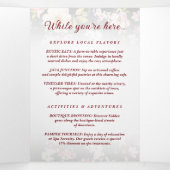 Waterverf Roze Gele Rozen, zwart wazig, Bruiloft Drieluik Programma (Binnenkant midden)