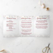 Waterverf Roze Gele Rozen, zwart wazig, Bruiloft Drieluik Programma (Binnen)