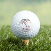 Waterverf Roze Gele Rozen, zwart wazig, Bruiloft Golfballen (Insitu Shirt)