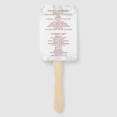 Waterverf Roze Gele Rozen, zwart wazig, Bruiloft Handwaaier (Achterkant)