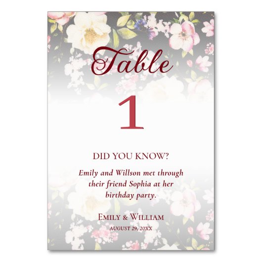 Waterverf Roze Gele Rozen, zwart wazig, Bruiloft Kaart (Voorkant)