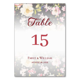 Waterverf Roze Gele Rozen, zwart wazig, Bruiloft Kaart