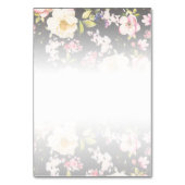 Waterverf Roze Gele Rozen, zwart wazig, Bruiloft Kaart (Achterkant)