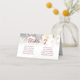 Waterverf Roze Gele Rozen, zwart wazig, Bruiloft Plaatskaartje