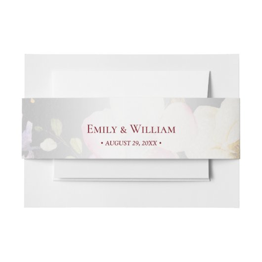 Waterverf Roze Gele Rozen, zwart wazig, Bruiloft Uitnodigingen Wikkel (Voorkant Voorbeeld)