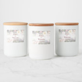 Waterverf Roze Gele Rozen, zwart wazig, Bruiloft Voedselcontainer Etiket (Flessen)