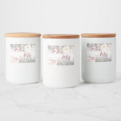 Waterverf Roze Gele Rozen, zwart wazig, Bruiloft Voedselcontainer Etiket (Flessen)