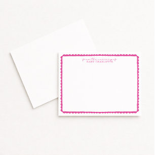 Waterverf Roze Gescallopte Kraam Briefkaart