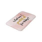 Waterverf Roze Girly Script Dankbare bevestiging Badmat (Gekanteld)