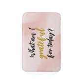 Waterverf Roze Girly Script Dankbare bevestiging Badmat (Voorkant Verticaal)