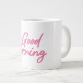 Waterverf roze "Goedemorgen" Klassieke Mok (Voorkant rechts)