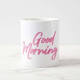 Waterverf roze "Goedemorgen"  Klassieke Mok