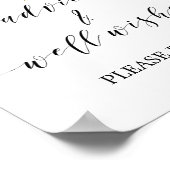 Waterverf Roze & Gold Advice en Well Wishes Sign. Poster (Hoek)