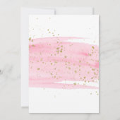 Waterverf Roze & Gold Baptisme & 2e verjaardag Kaart (Achterkant)