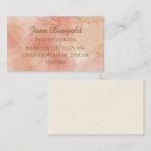 Waterverf Roze Gold Modern Professional Elegant Visitekaartje (Voorkant / Achterkant)