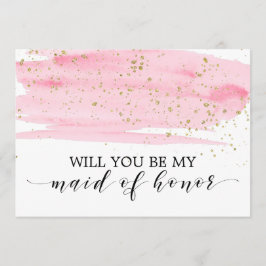 Waterverf Roze Gold zal je mijn eerbetoon zijn Kaart