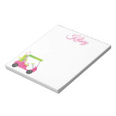 Waterverf Roze Golf Cart — Aangepaste laptop Notitieblok (Linkerzijde)