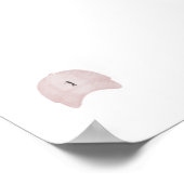 Waterverf  roze golf pet poster (Hoek)