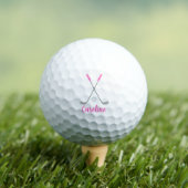 Waterverf roze golfclubs gepersonaliseerd golfballen (Insitu Shirt)