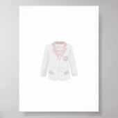 Waterverf roze golfuniform poster (Voorkant)