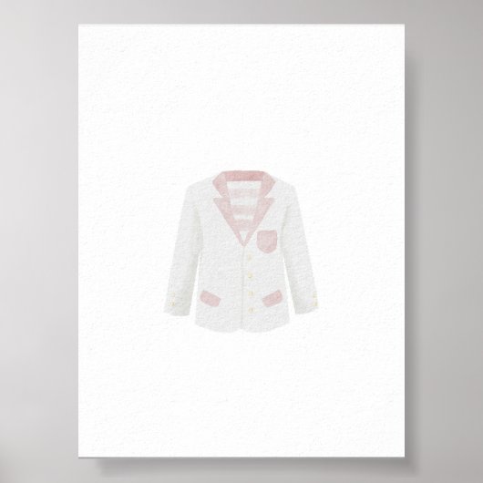 Waterverf  roze golfuniform poster (Voorkant)