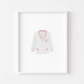Waterverf  roze golfuniform poster