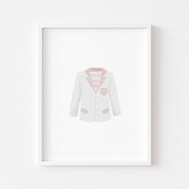 Waterverf  roze golfuniform poster