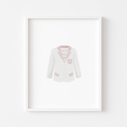 Waterverf roze golfuniform poster