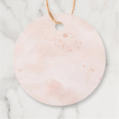Waterverf roze goud roze wit dank je bedankjes labels (Achterkant)
