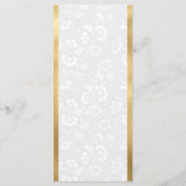 Waterverf Roze & Gouden Bloemen Bruiloft Menu (Achterkant)