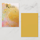 waterverf Roze gouden borstel Veroorbaar beeldsche Visitekaartje (Voorkant / Achterkant)