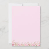 Waterverf Roze Gouden Bruiloft Kaart (Achterkant)