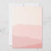 Waterverf Roze Gouden Kalligrafie Schrift Huwelijk Kaart (Achterkant)