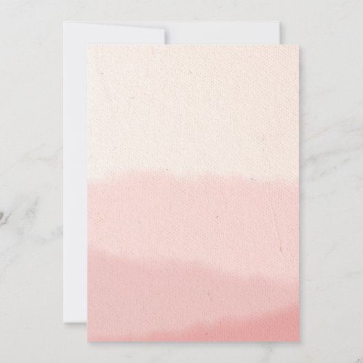 Waterverf Roze Gouden Kalligrafie Schrift Huwelijk Kaart (Achterkant)