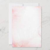 Waterverf Roze Gouden Pioen Bloemen Bruidsbrunch Kaart (Achterkant)