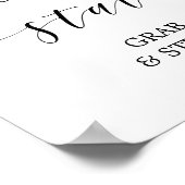 Waterverf Roze & Gouden Selfie Station Bord Poster (Hoek)