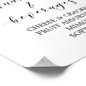 Waterverf Roze & Gouden Tekstbord voor Snacks en D Poster (Hoek)