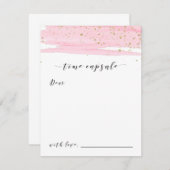 Waterverf Roze & goudvrije tijd Capsule Kaarten (Voorkant / Achterkant)