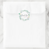 Waterverf Roze groen Baby shower Dank u wel Ronde Sticker (Tas)