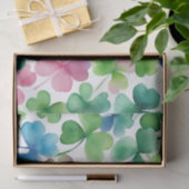 Waterverf Roze Groen Blauw Klaver Tissuepapier (Geschenk)