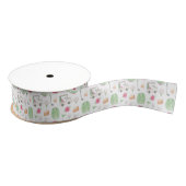 Waterverf Roze & Groen Golfkar Toernooi Grosgrain Lint (Spoel)