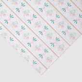 Waterverf Roze & Groen Kerst Grandmillennial Tissuepapier (Detail)