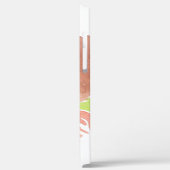 Waterverf Roze Groene Blush Roze Monogram Case-Mate iPhone Case (Achterkant / Links)