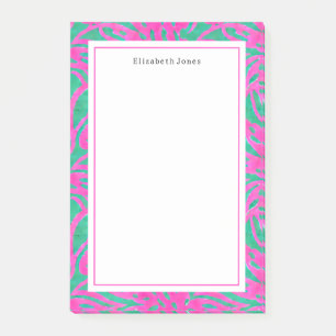 Waterverf Roze + Groene Damask Post-it® Notes