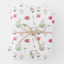 Waterverf Roze & Groene Golfkar