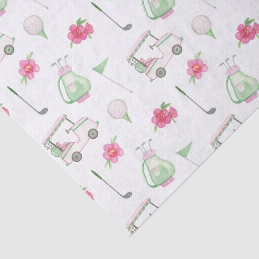 Waterverf Roze & Groene Golfkar Tissuepapier (Detail)