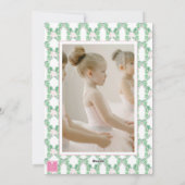 Waterverf Roze & Groene Kerstballerina's Foto Feestdagenkaart (Achterkant)