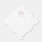 Waterverf Roze & Groene Mahjong Tegels Behuizing Bedankdoosjes (Uitgevouwen)